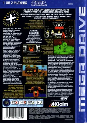 Revolution X (USA, Europe) box cover back